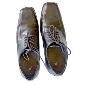 JF J Ferrar Derby Black Lace Up Dress Shoe Oxford Work Basic Men size 10.5M